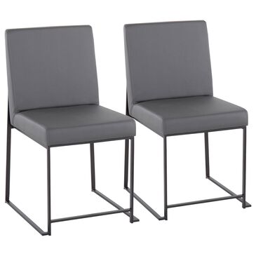 Lumisource Fuji Dining Chair in Grey/Black (Set of 2), , large