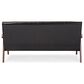 Baxton Studio Nikko Stationary Sofa in Black, , large