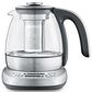 Breville 34 Oz Smart Tea Infuser Compact Electric Kettle in Brushed Stainless Steel and Clear, , large