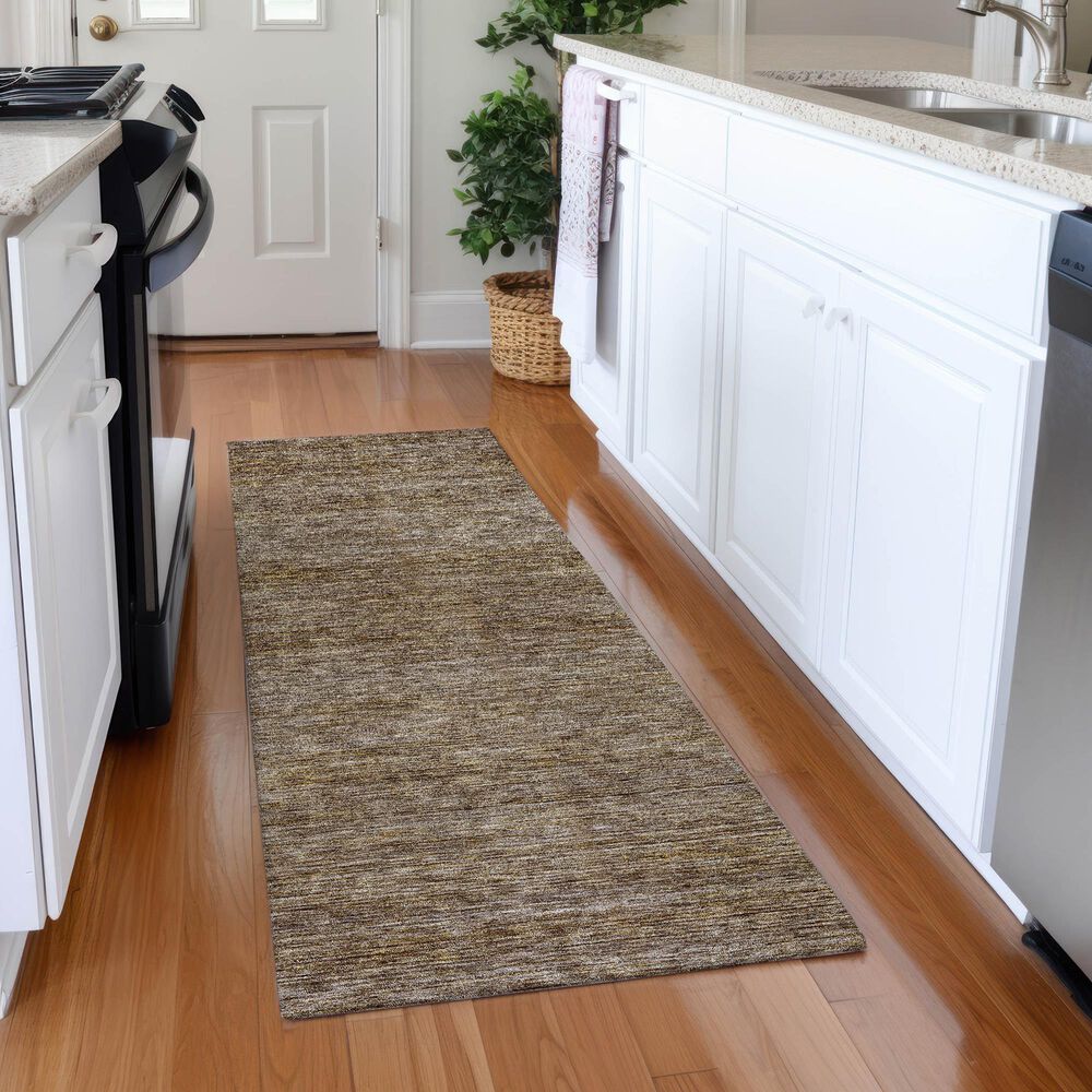 Dalyn Rug Company Soft Essentials Solid Brown 2'3" x 7'6" Indoor/Outdoor Runner, , large