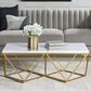 Mayberry Hill Riko Coffee Table in Gold and White, , large
