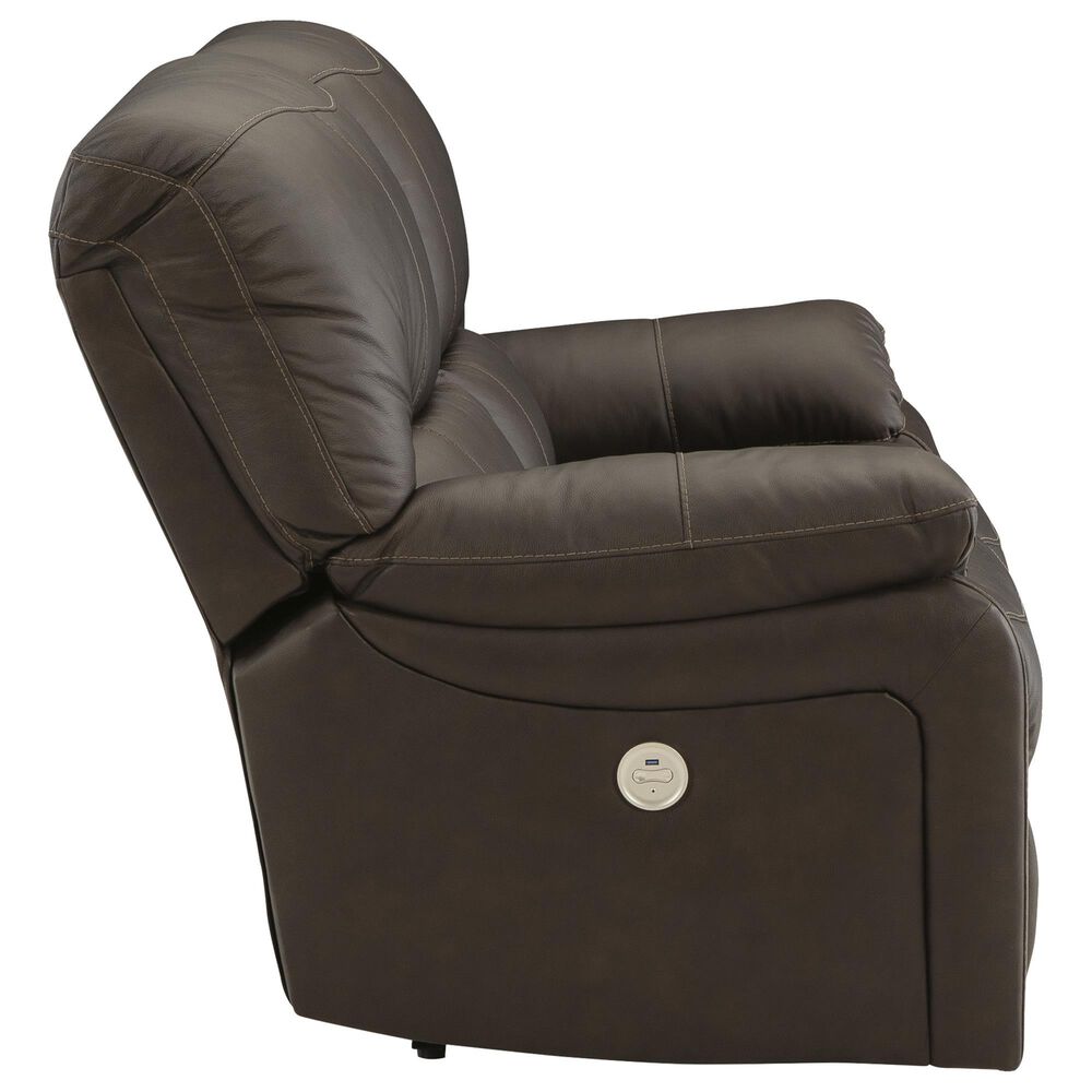 Ashley Leesworth 3-Piece Power Reclining Living Room Set in Dark Brown, , large