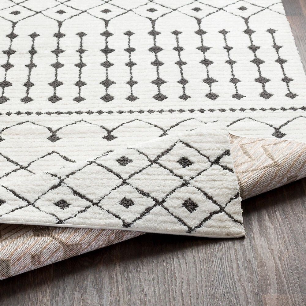 Surya Moroccan Shag 2&#39; x 3&#39; Black and White Area Rug, , large