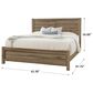 Viceray Collections Cool Rustic Queen Panel Bed in Stone Grey, , large
