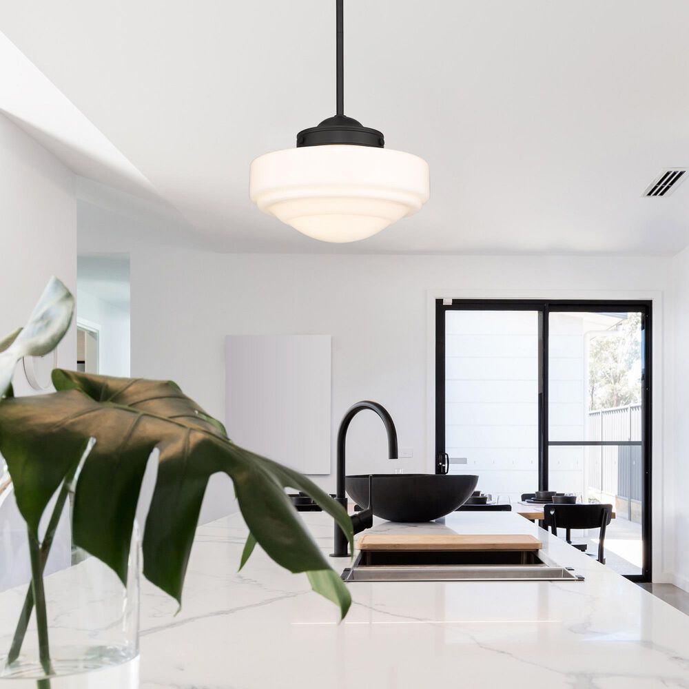 Golden Lighting Ingalls Medium Pendant in Matte Black, , large