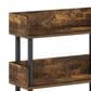 HOMLUX Turn-N-Tube 4-Tier Open Display Storage Bookshelf in Amber Pine and Black, , large