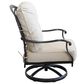 GatherCraft Geneva Patio Club Swivel Rocker with Cushion in Linen Beige, , large