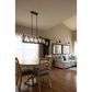 Vaxcel Oslo 5-Light Linear Chandelier in Black and Natural Brass, , large