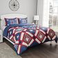 Timberlake Lavish Home 3-Piece Full/Queen Homestead Quilt Set in Red, White, Blue, , large