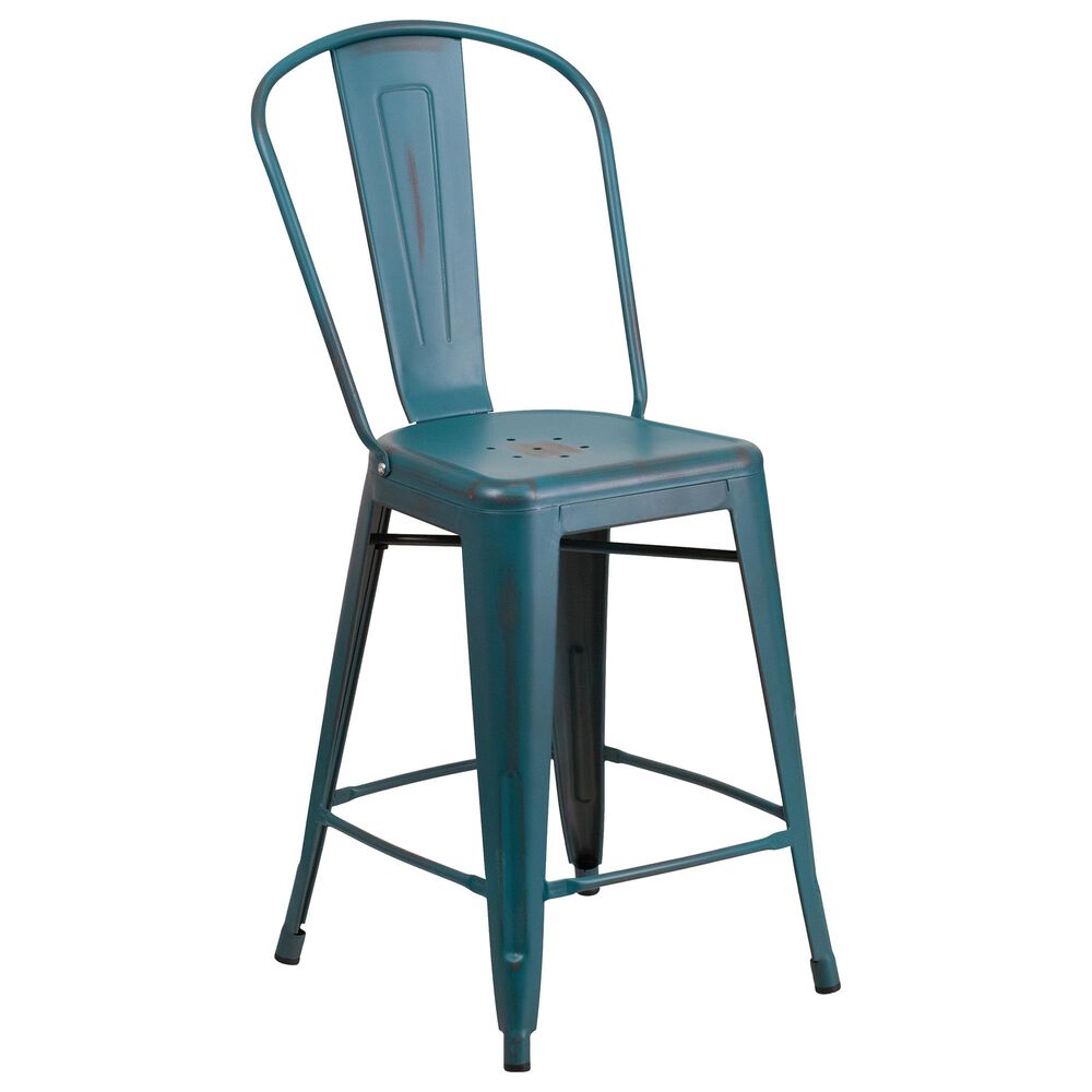 Flash Furniture 24" Counter Stool in Blue, , large