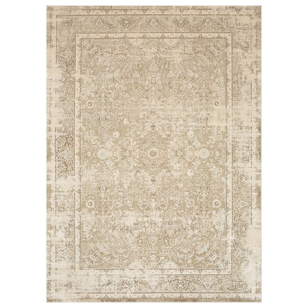 Karastan Tryst Vinci 9" x 12" Cream Area Rug, , large