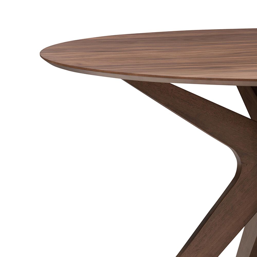 Baxton Studio Monte 47" Dining Table in Walnut Wood - Table Only, , large