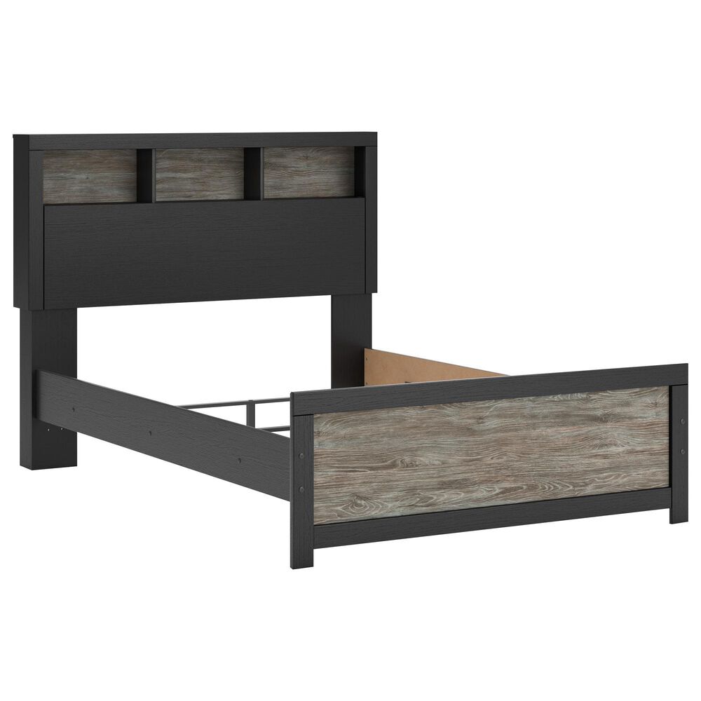 Ashley Broachmyn Full Bookcase Bed in Black and Gray, , large