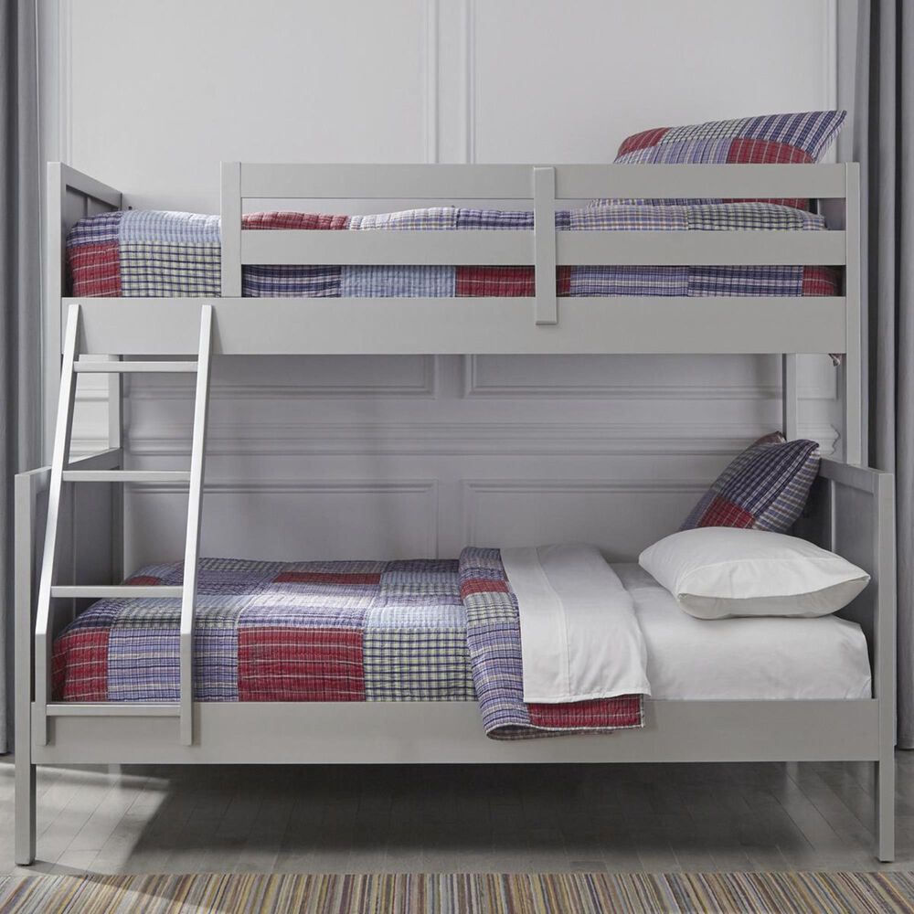 Homestyles Venice Twin over Full Bunk Bed in Silver/Grey, , large