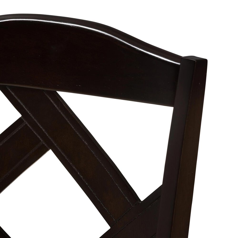 Baxton Studio Ruth Side Chair in Dark Brown (Set of 2), , large