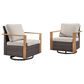 Sunwell Garden Outdoor Swivel Glider Chair in Beige (Set of 2), , large