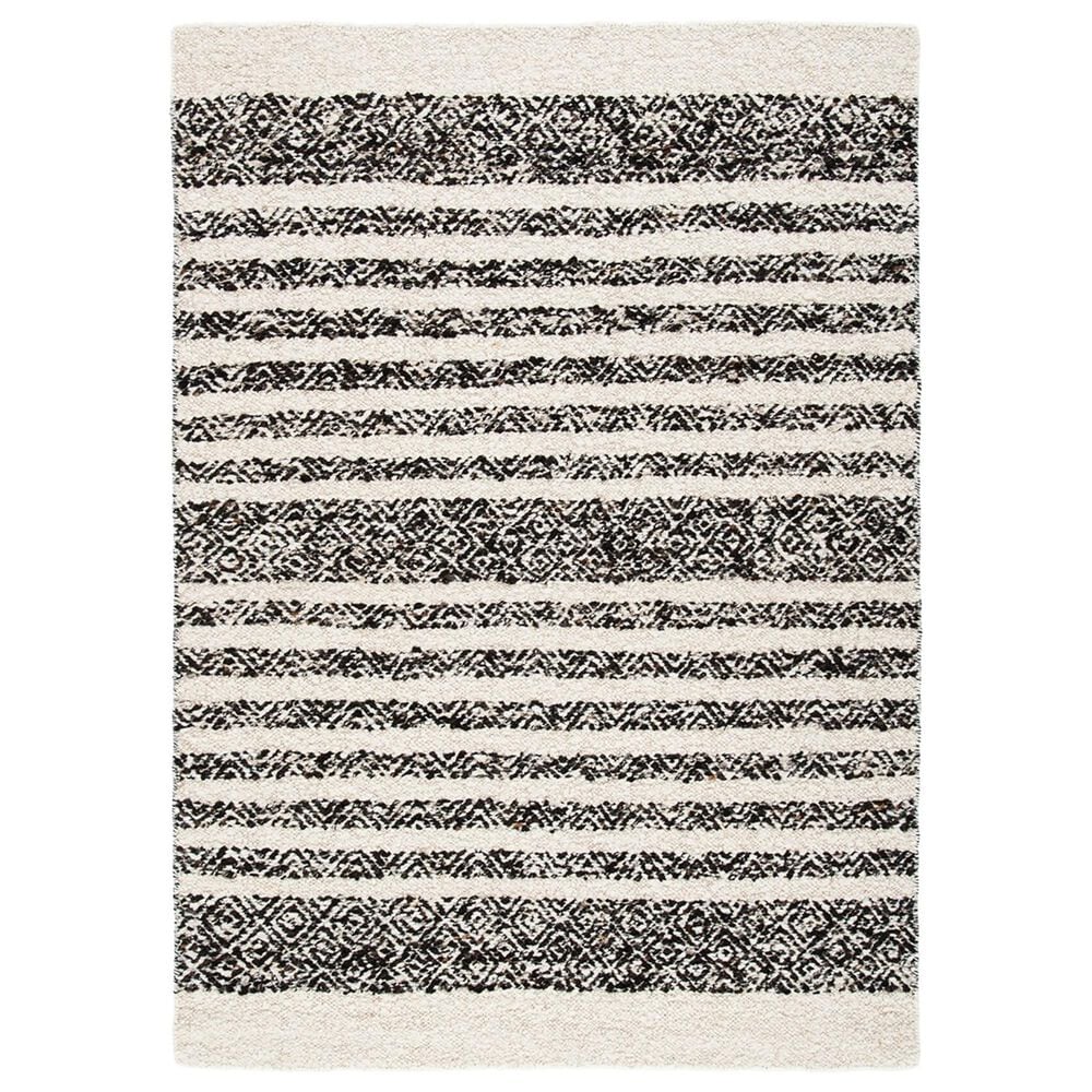 Safavieh Natura NAT329Z 5" x 8" Black and Ivory Area Rug, , large