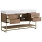 37B Mauri 60" Single Bathroom Vanity with Metal Base in Walnut Drift with High-Profile 4" White Composite Stone Top, , large