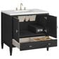 James Martin Vanities Myrrin 36" Vanity in Carbon Oak with 3 cm Arctic Fall Solid Surface Top, , large