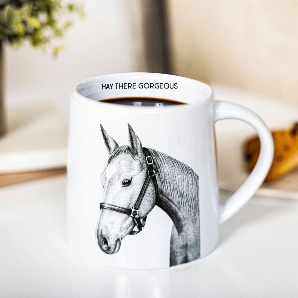 Pavilion Hay There 17 Oz Mug in Gray and White, , large