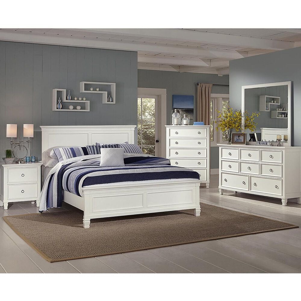 New Heritage Tamarack King Panel Bed in White, , large