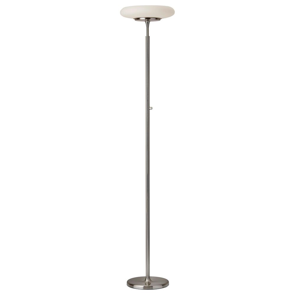 Adesso Hubble LED Torchiere in Brushed Steel, , large
