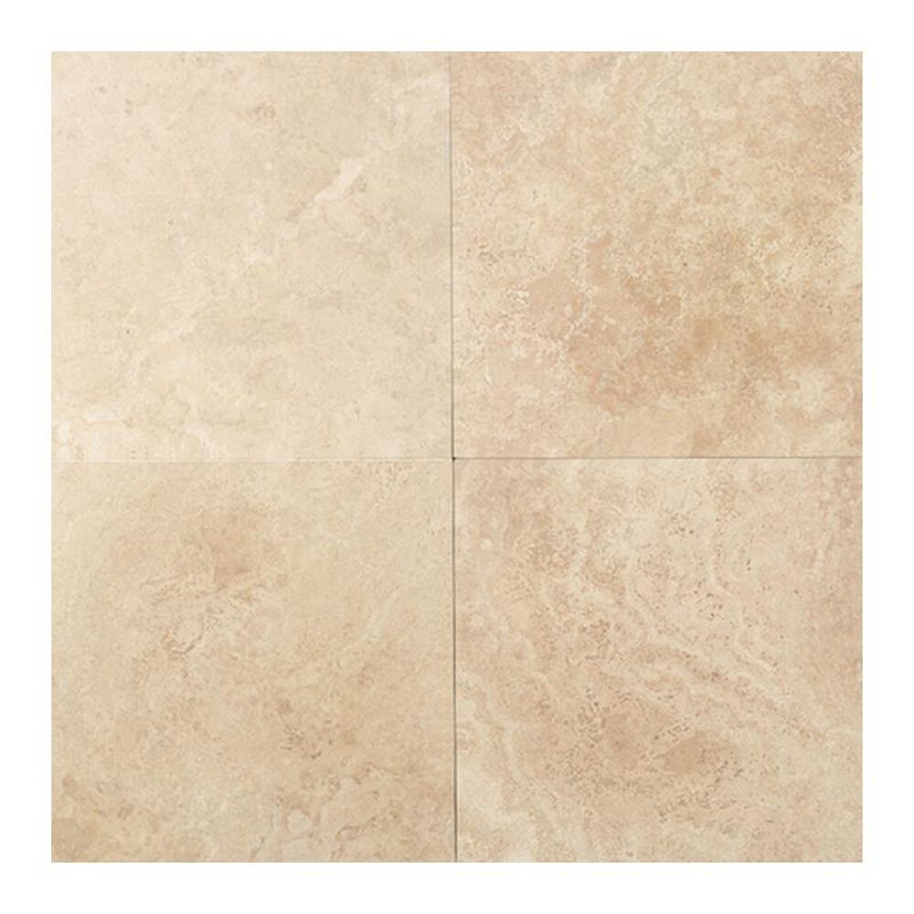 Dal-Tile Travertine 18" x 18" Honed Field Tile in Mediterranean Ivory, , large