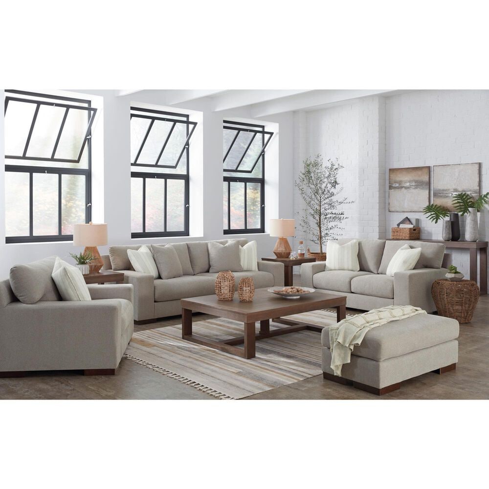 Ashley Maggie Stationary Sofa in Flax, , large
