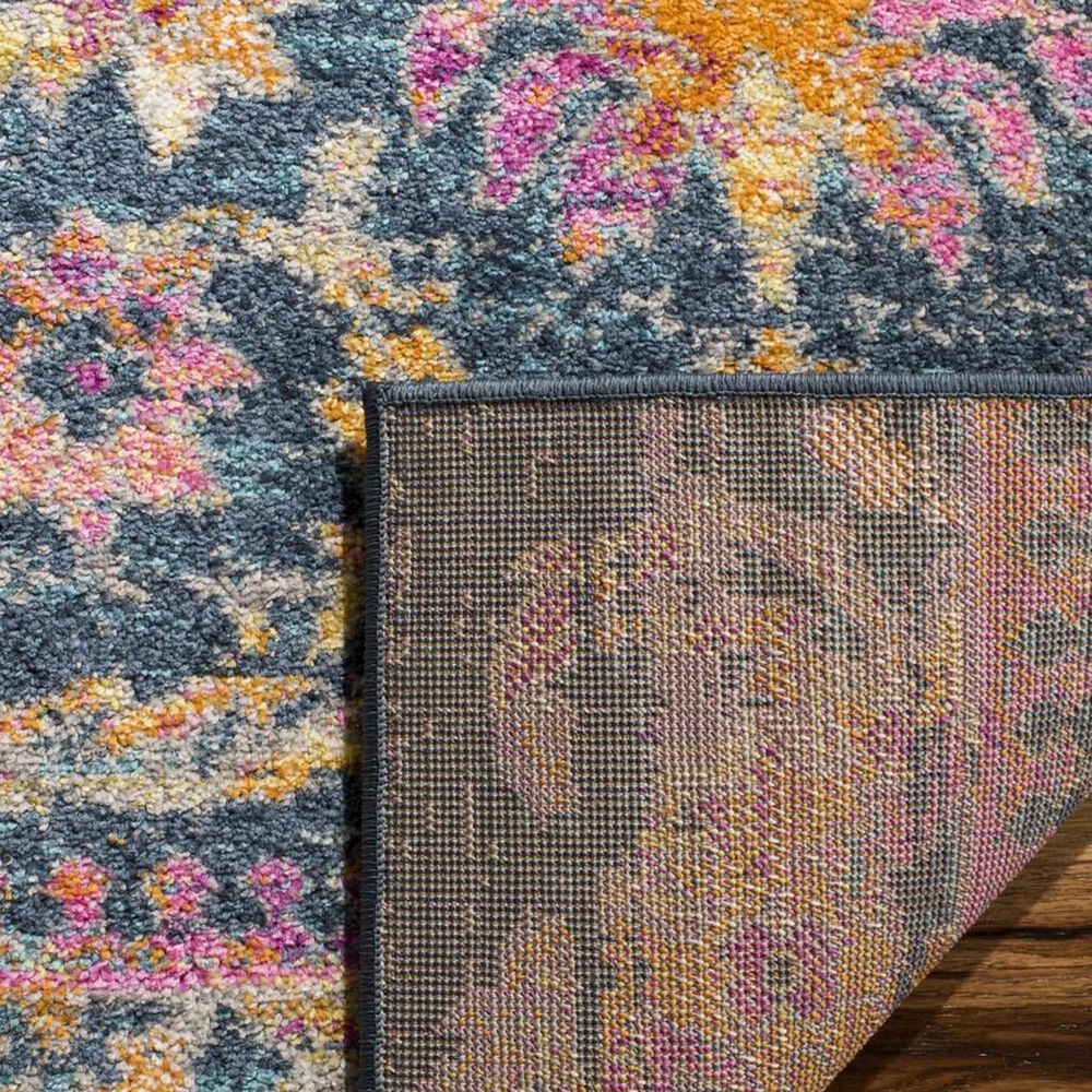 Safavieh Madison MAD130C 4&#39; x 6&#39; Blue and Fuchsia Area Rug, , large