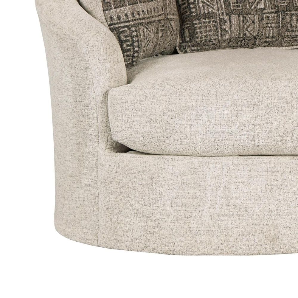 Ashley Soletren Swivel Accent Chair in Stone, , large
