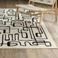ROW by Oriental Weavers Quinn QUI11 Beige and Black 7"10" x 10" Area Rug, , large