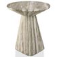 Furniture of America Karvyn 18" Travertine Side Table in Gray, , large