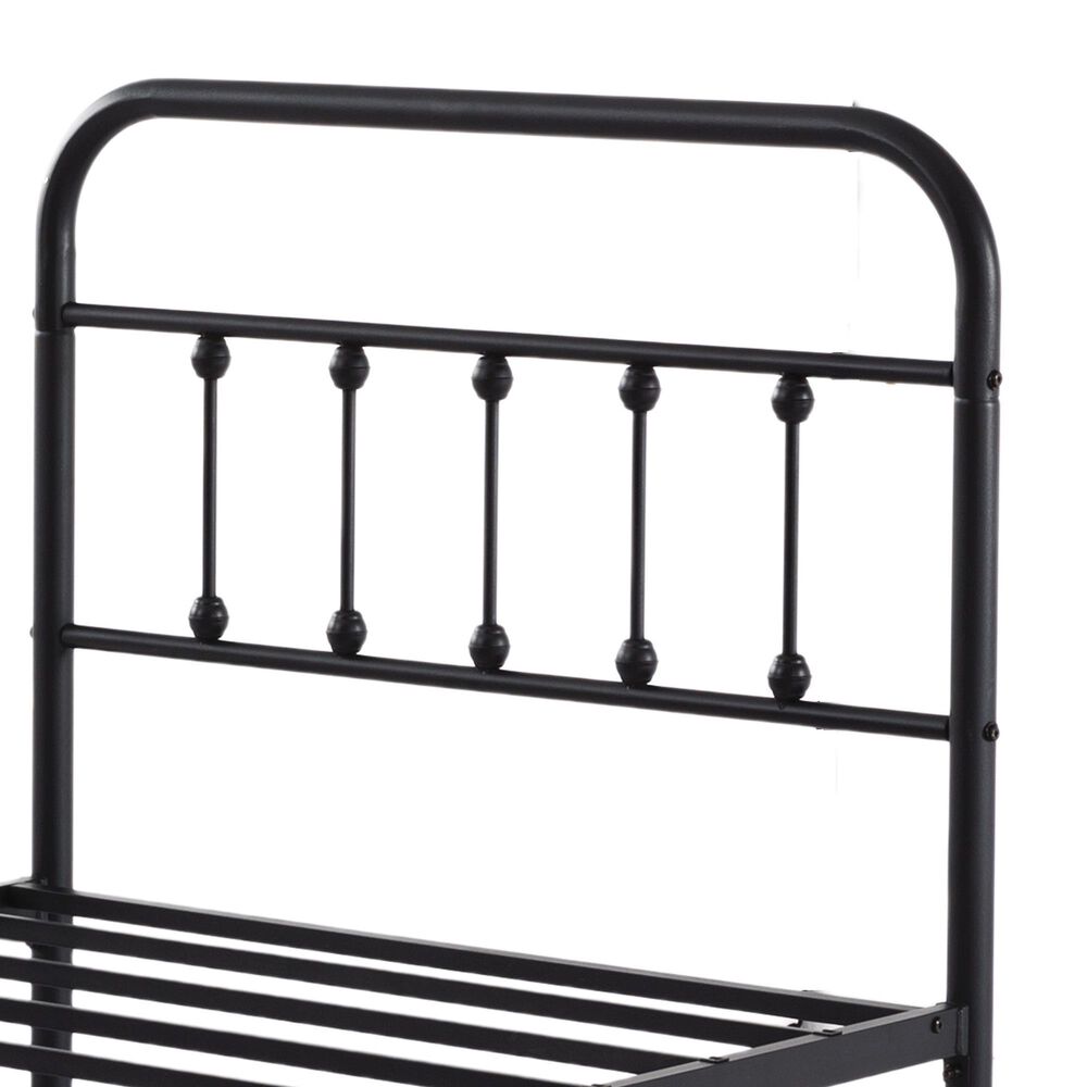 HOMLUX Twin Metal Bed Frame with Sturdy Slats in Black, , large