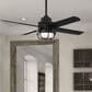 Hunter Port Royale 52" Ceiling Fan with Light in Natural Iron, , large