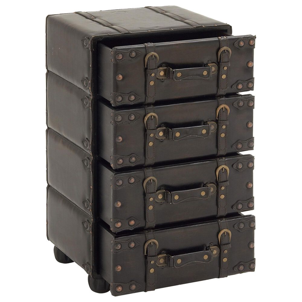 Uma Enterprises 4-Drawer Chest in Black, , large