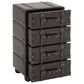 Uma Enterprises 4-Drawer Chest in Black, , large