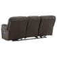 Ashley Leesworth Power Reclining Sofa and Recliner Set in Dark Brown, , large