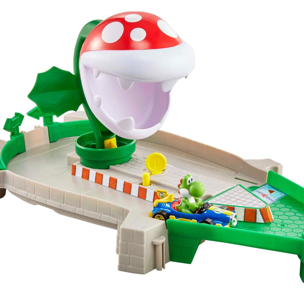 Hot Wheels Mario Kart Piranha Plant Slide Track Set in Multicolor, , large