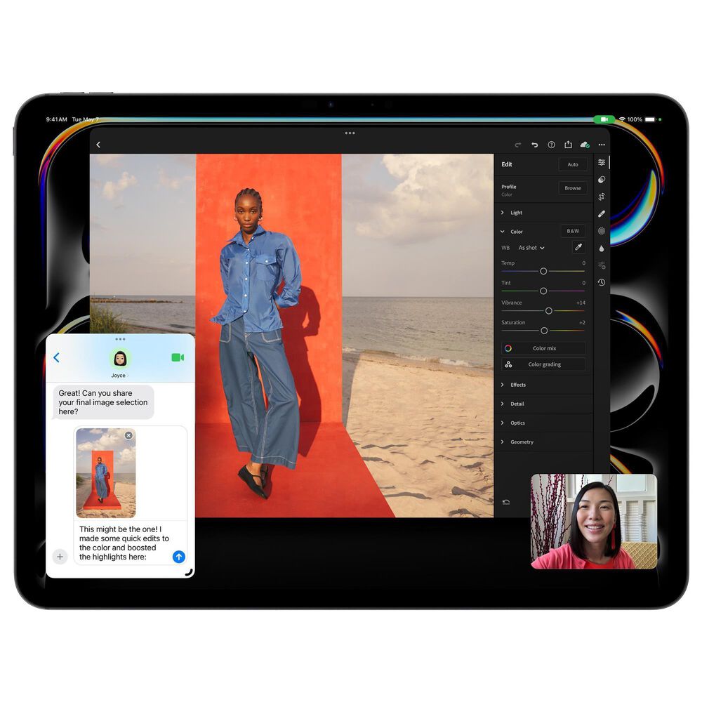 Apple iPad Pro 13-Inch M4 chip with Wi-Fi only - 1TB with Nano Texture Glass in Space Black, , large