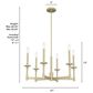 Hunter Briargrove Single Tier Chandelier in Painted Modern Brass, , large