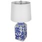 Hearth and Haven Ceramic Vase Table Lamp in Blue and White, , large