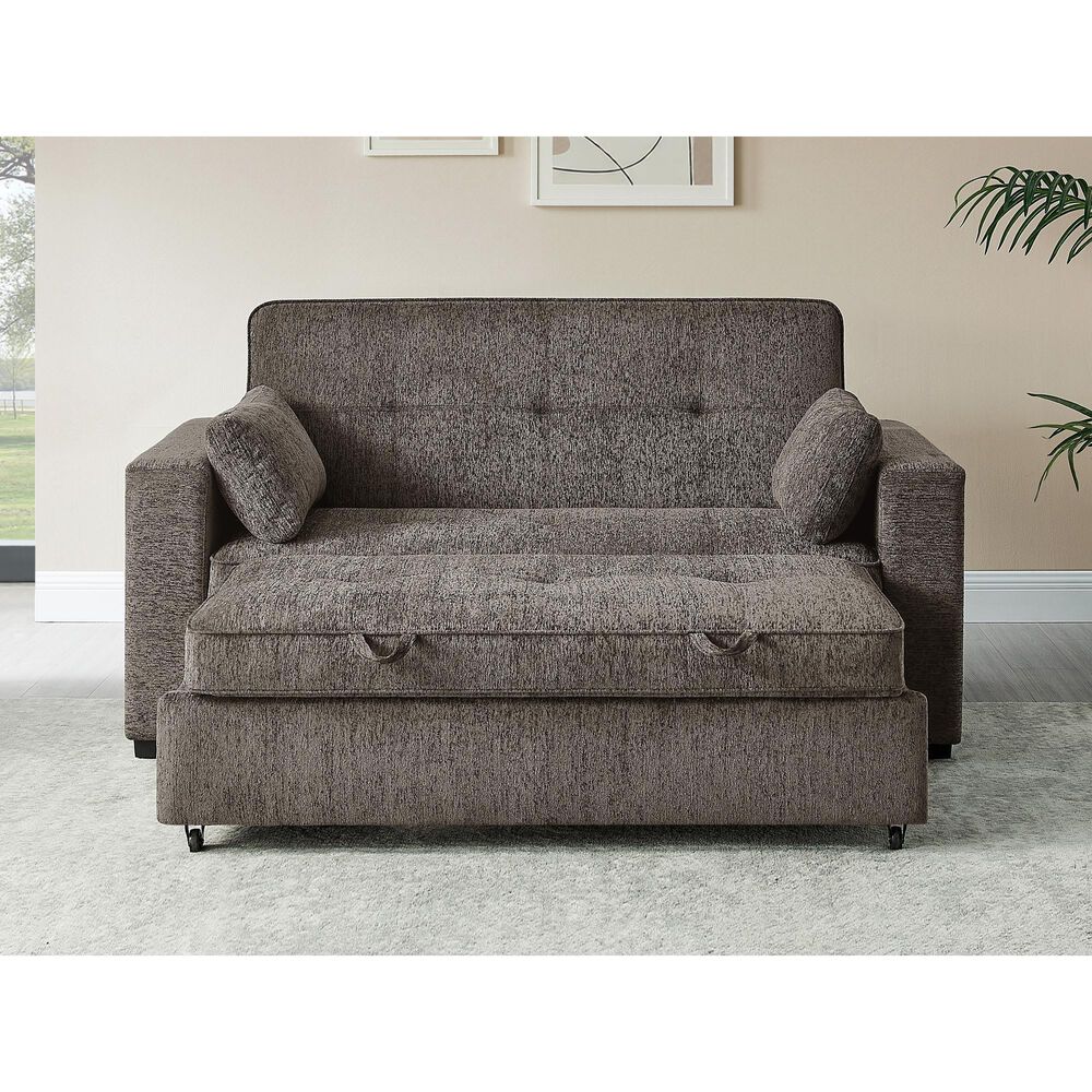 Lilola Home Arnold Convertible Sofa Sleeper in Ash Brown, , large