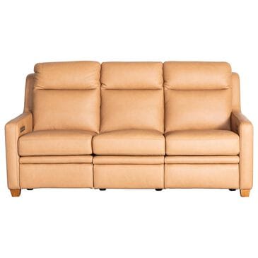 Sovana Home Forli Leather Power Reclining Sofa with Power Headrests in Camel, , large