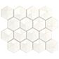 Dal-Tile Artefino Jewel Oyster 3" Pyramid Hexagon Apex on 11" x 12" Porcelain Mosaic Sheet, , large