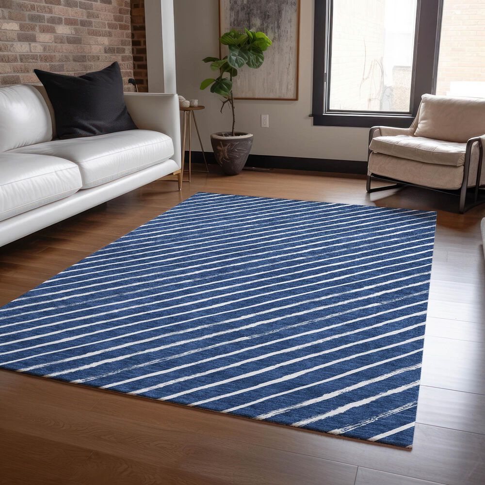 Dalyn Rug Company Wonderland WN27 5&#39; x 7&#39;6&quot; Navy Indoor/Outdoor Area Rug, , large