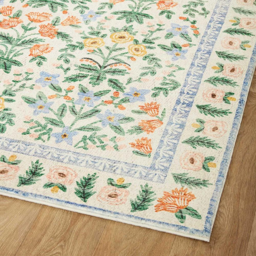 Rifle Paper Co. x Loloi Eden Mughal Garden 3&#39;6&quot; x 5&#39;6&quot; Cream Area Rug, , large