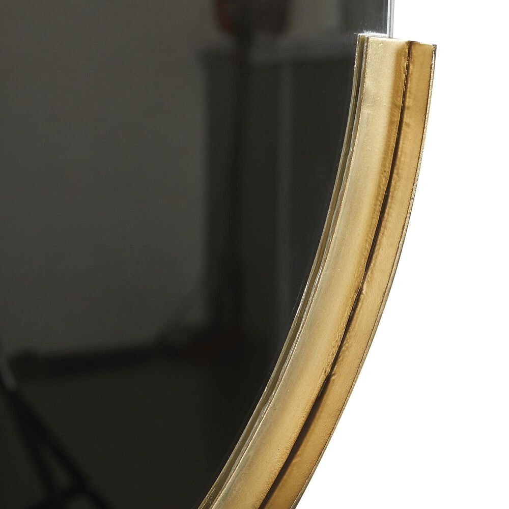 Maple and Jade 30&quot; Round Wall Mirror in Matte Gold, , large