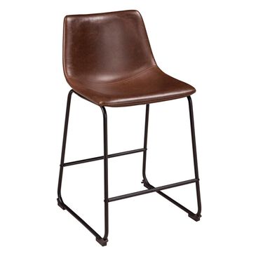 Signature Design by Ashley Centiar 24" Upholstered Counter Stool in Brown and Black, , large