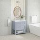 James Martin Vanities Breckenridge 30" Single Bathroom Vanity in Serenity Blue with 3 cm White Zeus Quartz Top and Rectangular Sink, , large