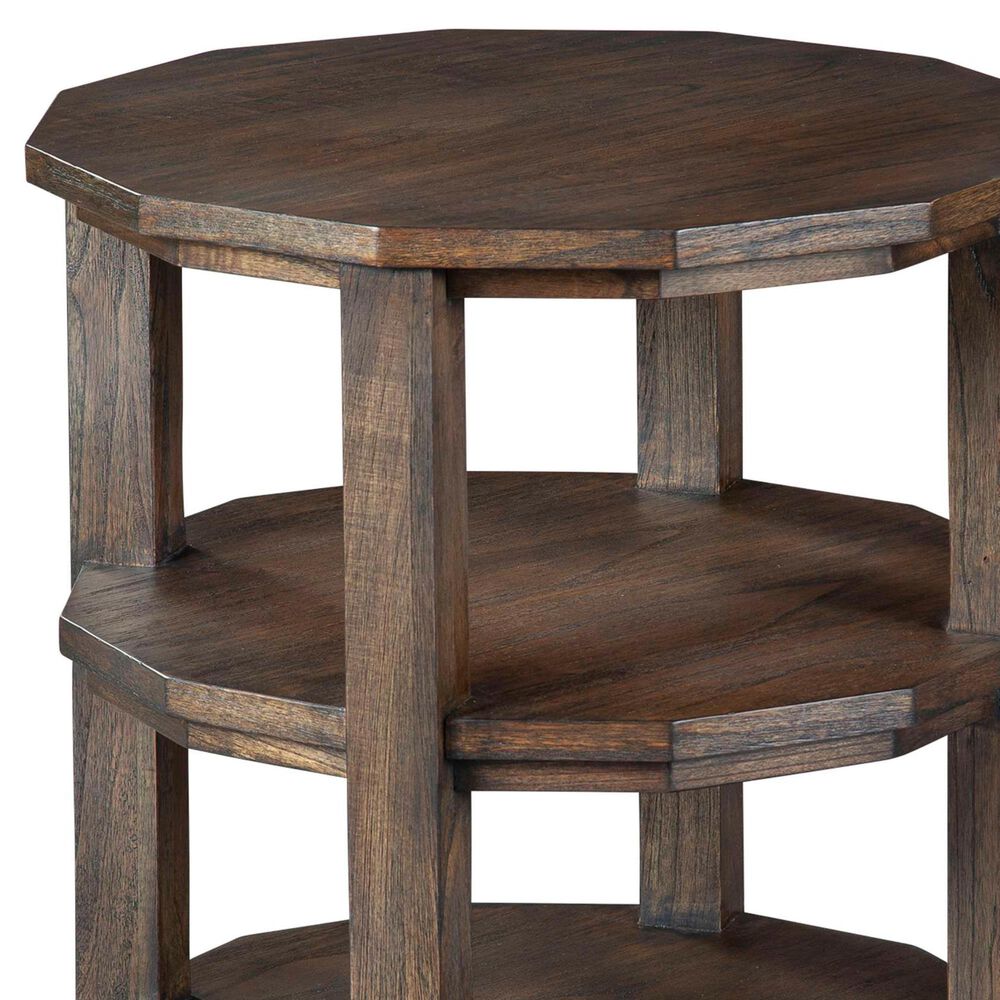 Hekman Linwood Dodecagon Chairside Table in Brown, , large